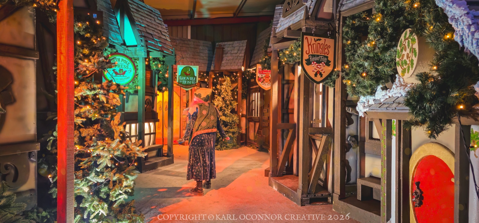 The lantern-lit streets of Jingle Town inside Nollaig the Experience